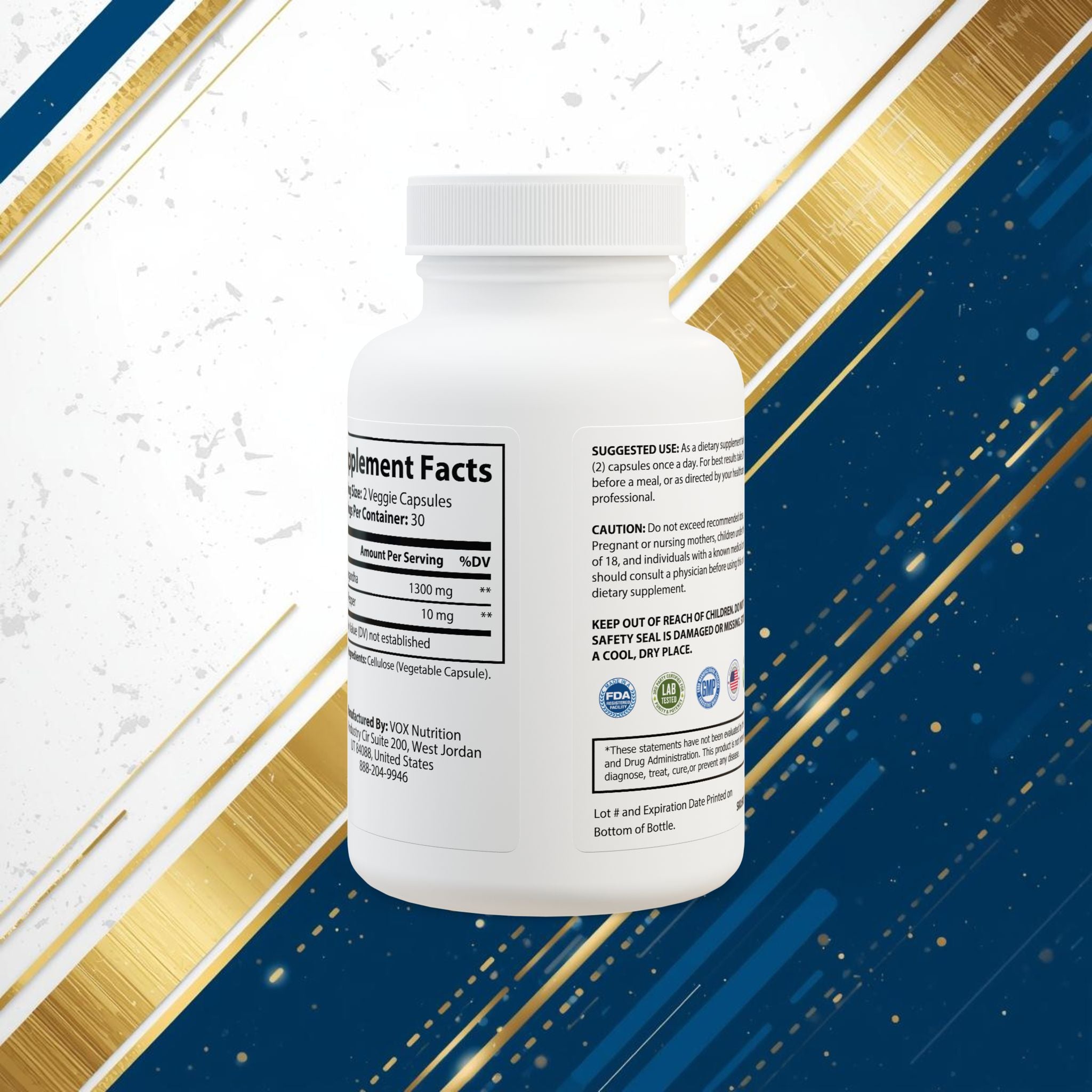 Ashwagandha and Black Pepper Supplement