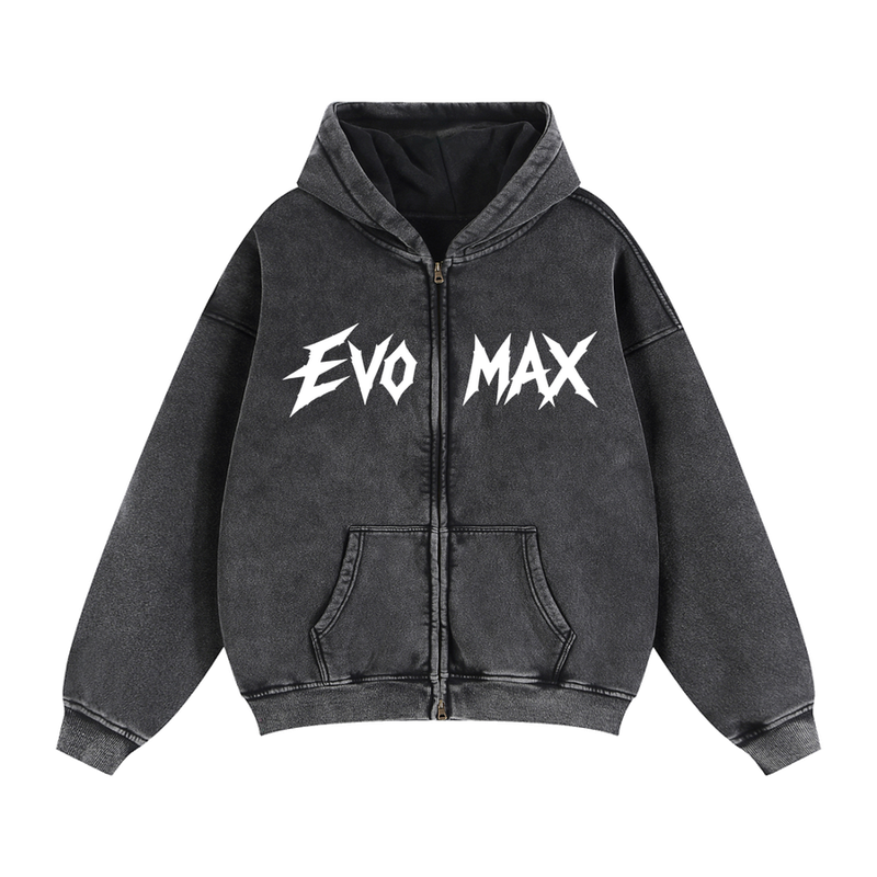 Washed Fleece Zip